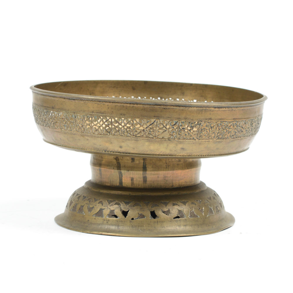 Antique Brass Footed Bowl