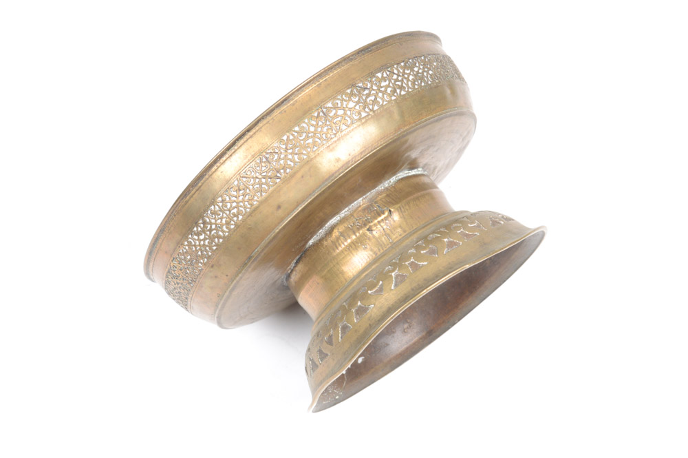 Antique Brass Footed Bowl