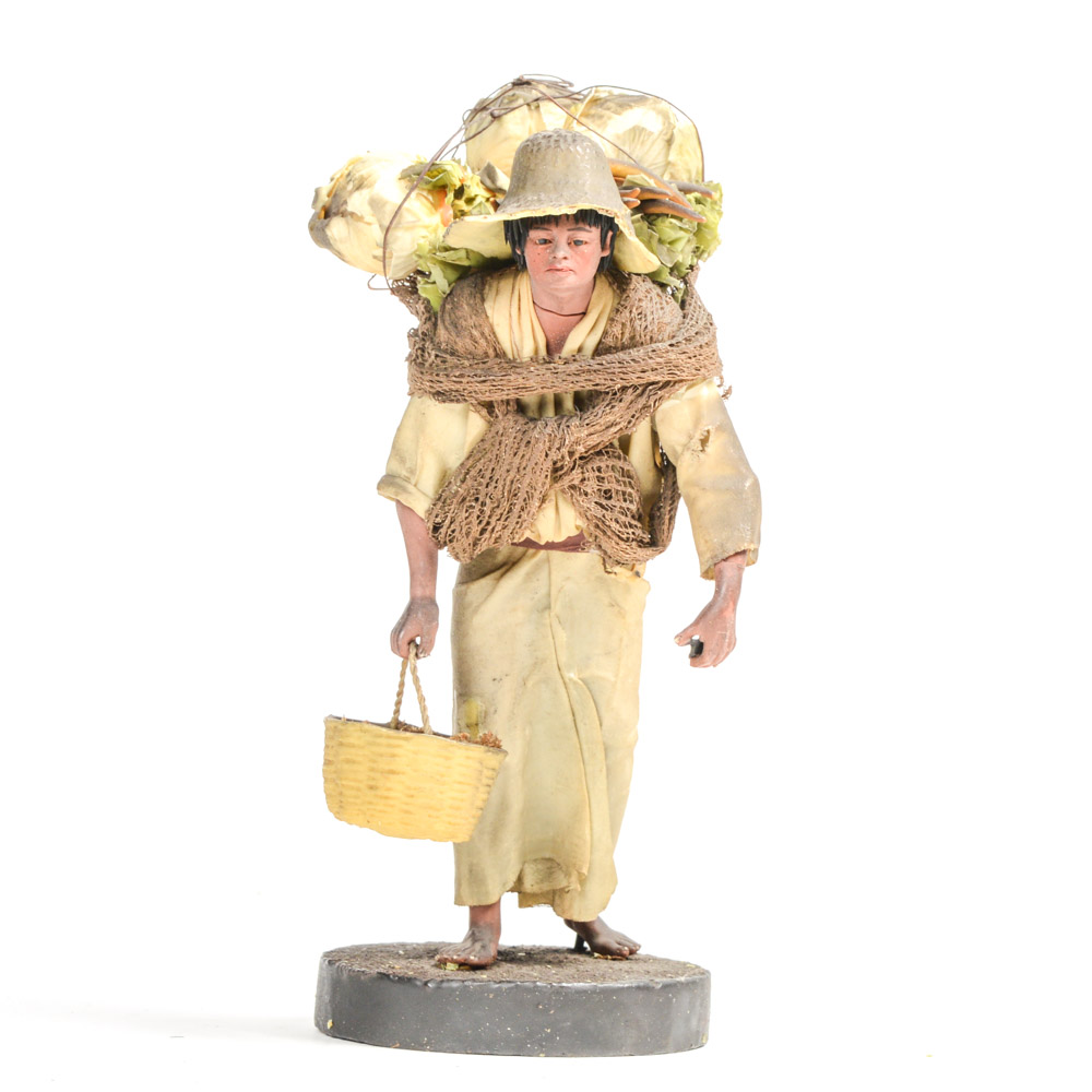 Spanish Colonial Wax Figure of Farmer