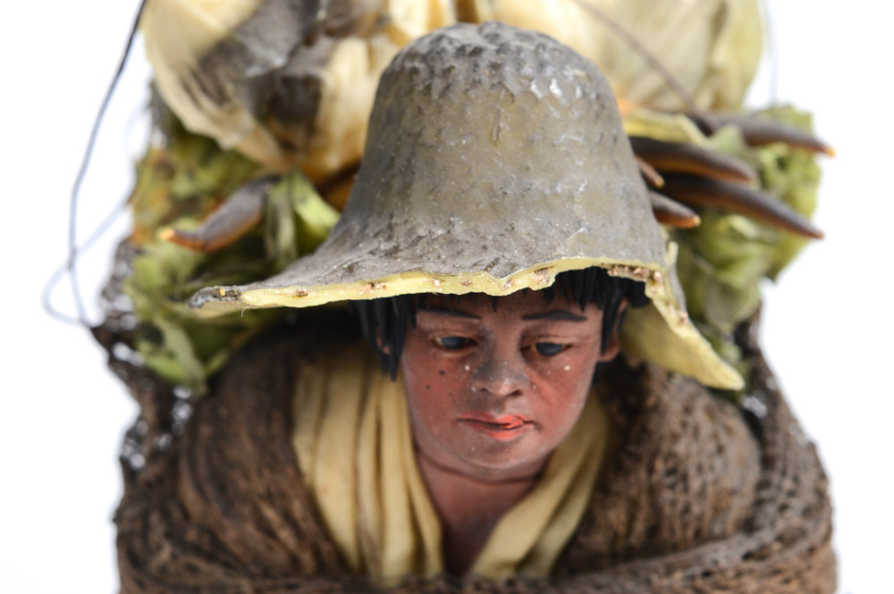 Spanish Colonial Wax Figure of Farmer
