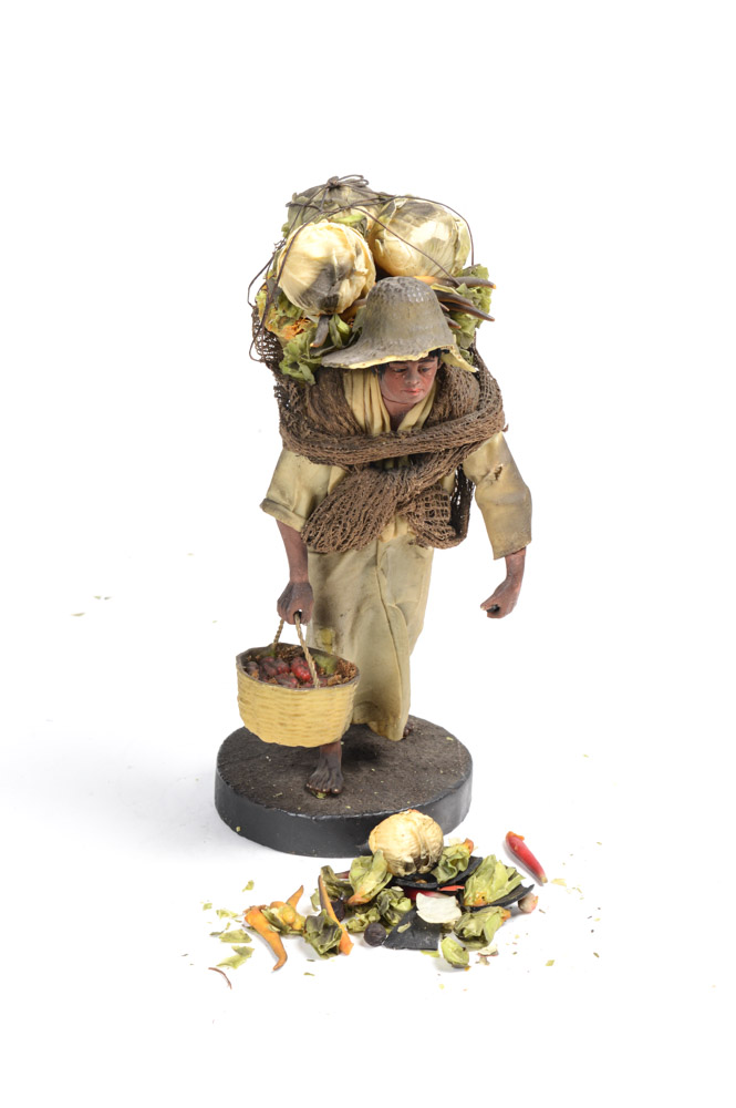 Spanish Colonial Wax Figure of Farmer