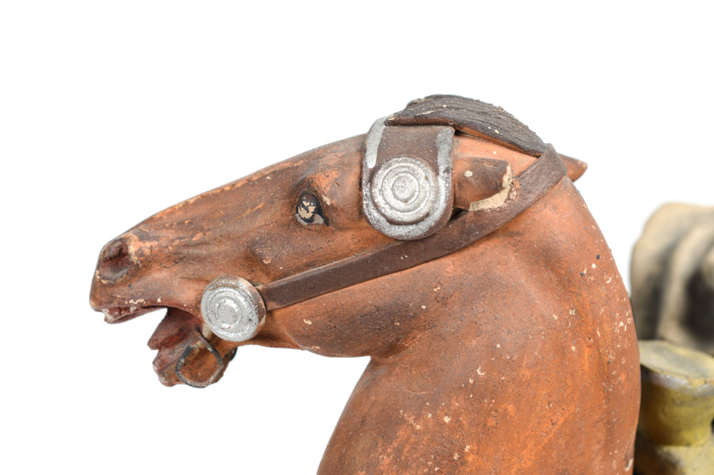 Spanish Colonial Pottery Figure of Dueler