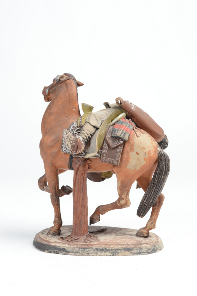 Spanish Colonial Pottery Figure of Dueler