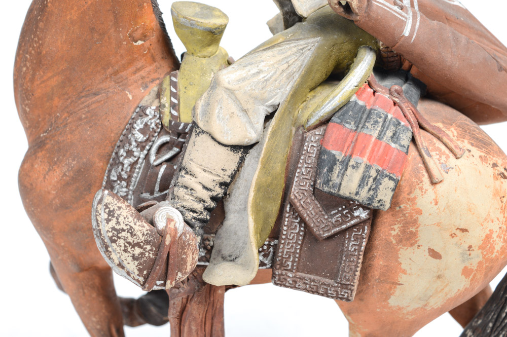 Spanish Colonial Pottery Figure of Dueler