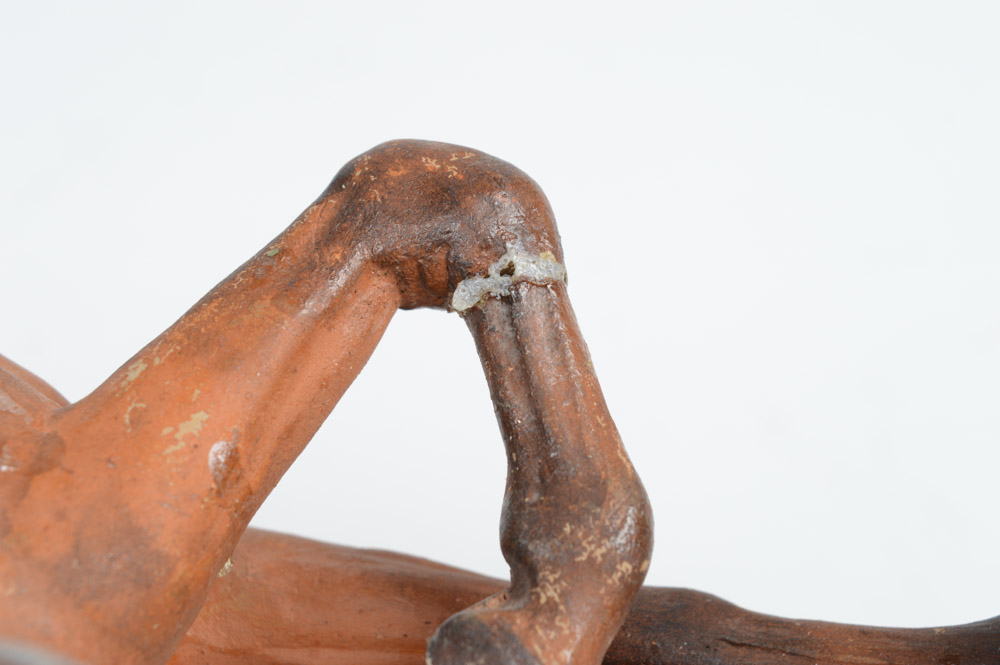 Spanish Colonial Pottery Figure of Dueler