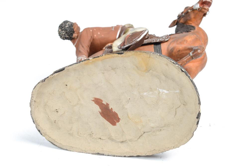 Spanish Colonial Pottery Figure of Dueler