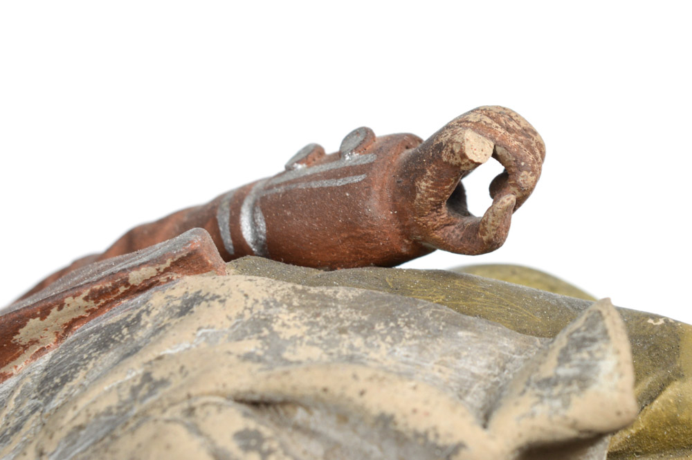 Spanish Colonial Pottery Figure of Dueler