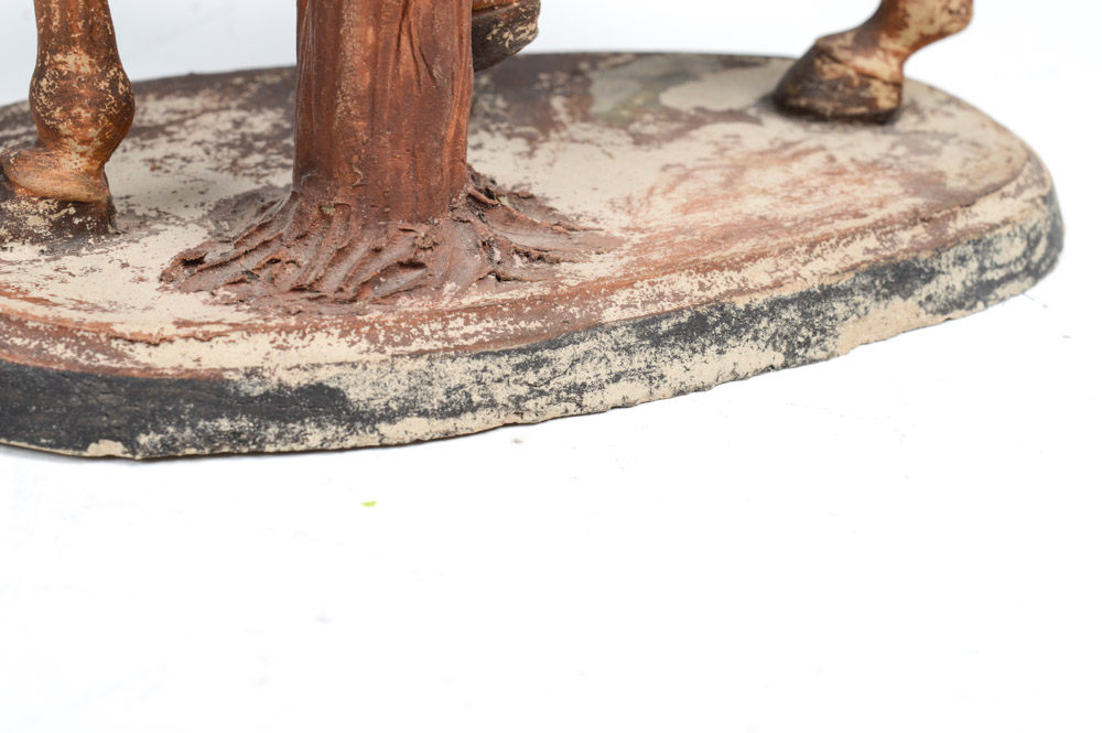 Spanish Colonial Pottery Figure of Dueler