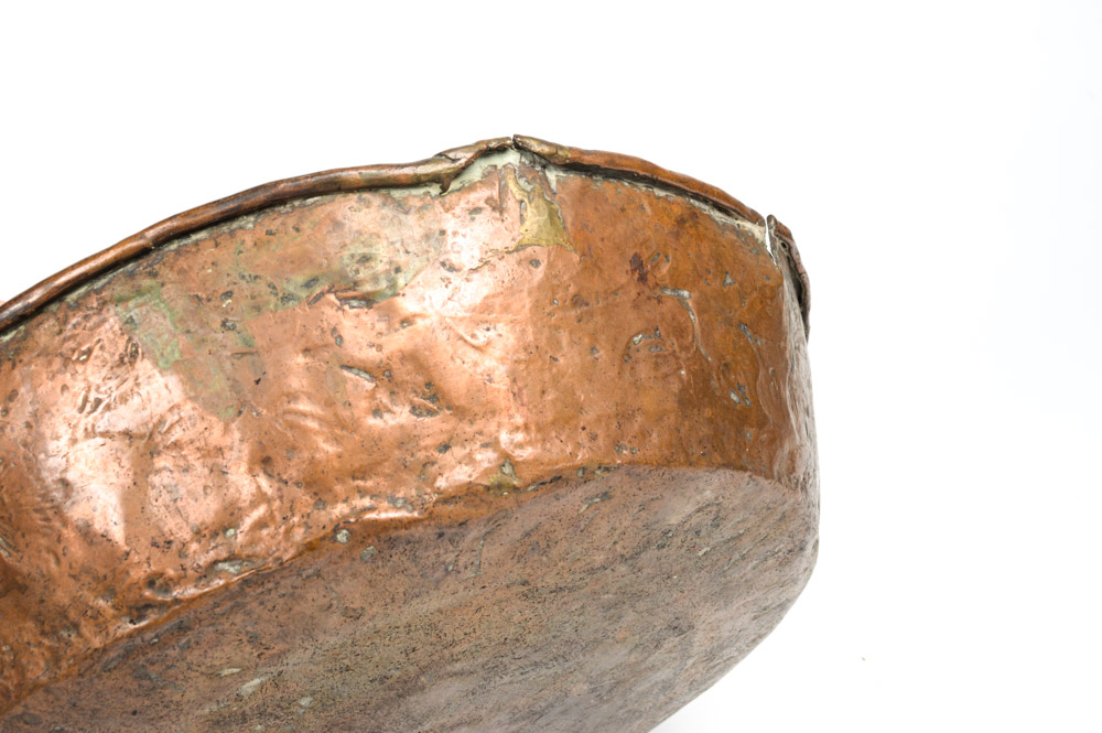 Antique Spanish Colonial Hammered Copper Bowl