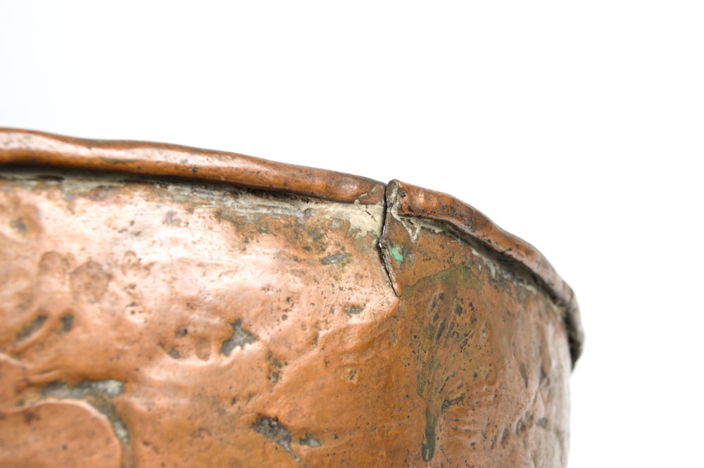 Antique Spanish Colonial Hammered Copper Bowl