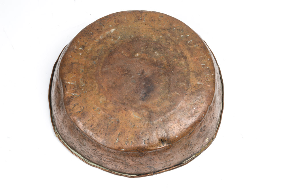 Antique Spanish Colonial Hammered Copper Bowl