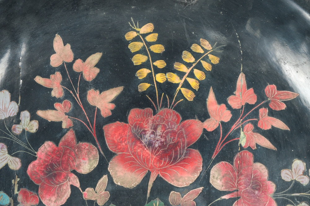 Antique Spanish Colonial Painted Wooden Platters