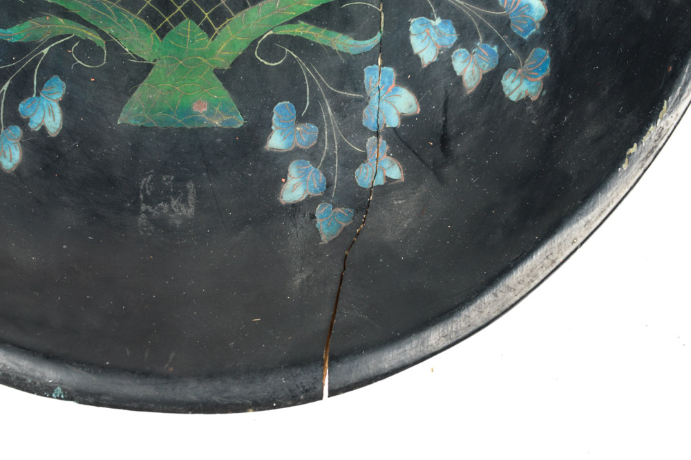 Antique Spanish Colonial Painted Wooden Platters