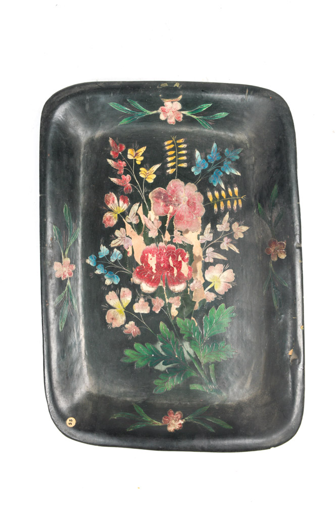 Antique Spanish Colonial Painted Wooden Platters