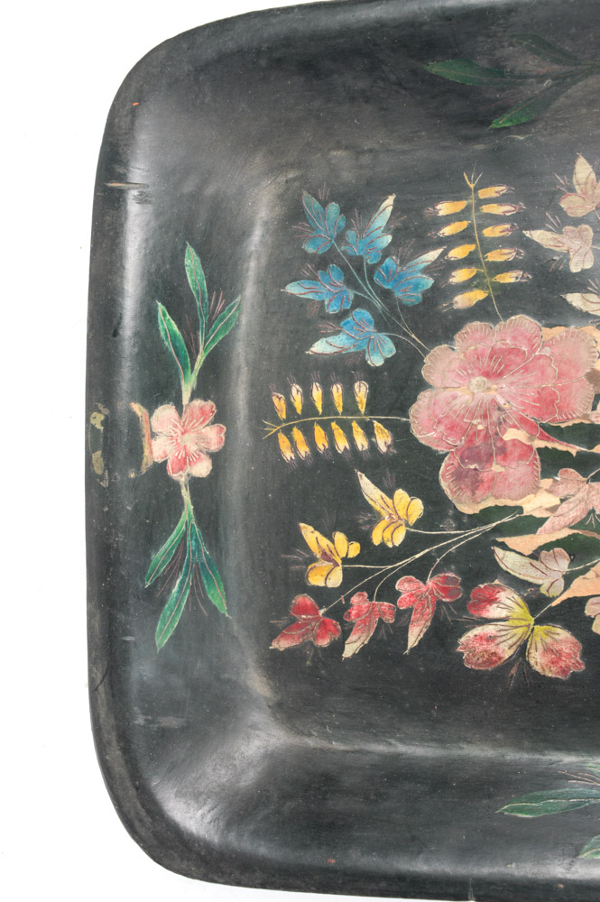 Antique Spanish Colonial Painted Wooden Platters