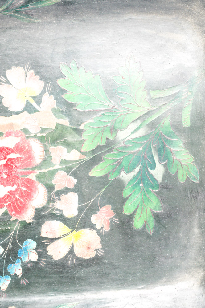 Antique Spanish Colonial Painted Wooden Platters