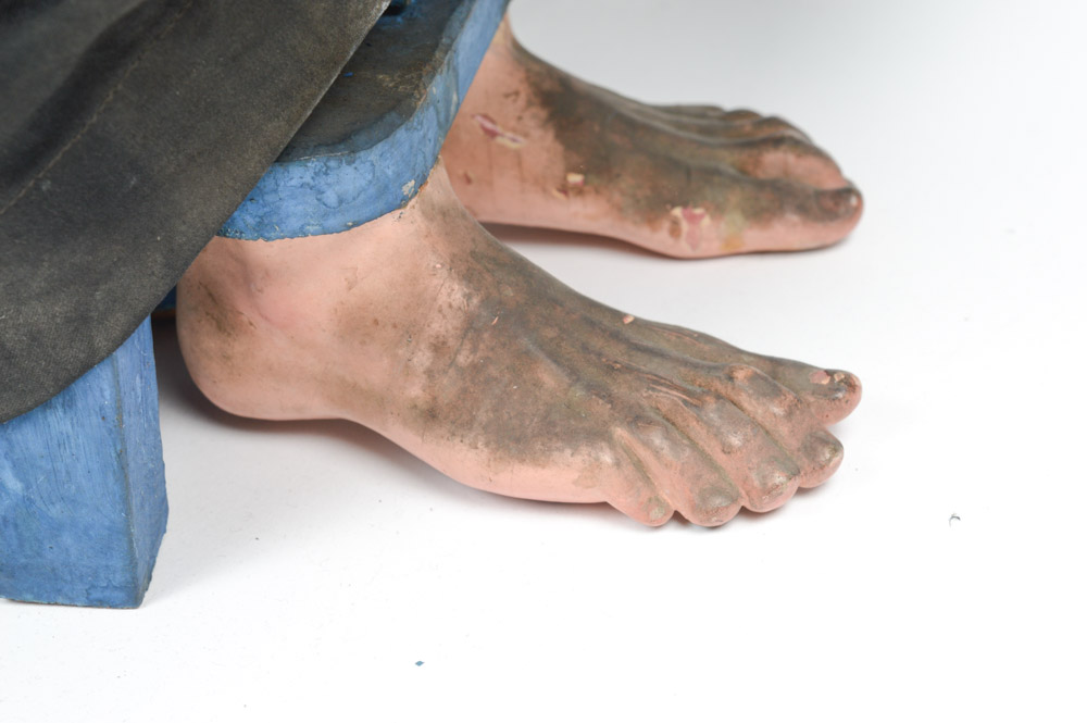 Fine 19th Century Santos of San Jacinto, in a Neo-Gothic Case