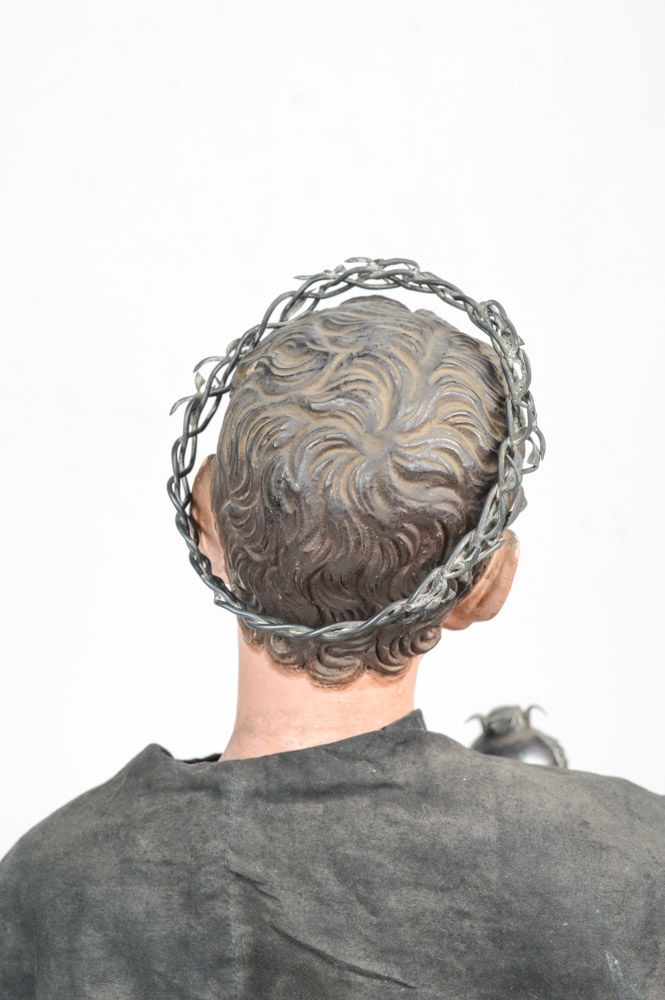 Fine 19th Century Santos of San Jacinto, in a Neo-Gothic Case