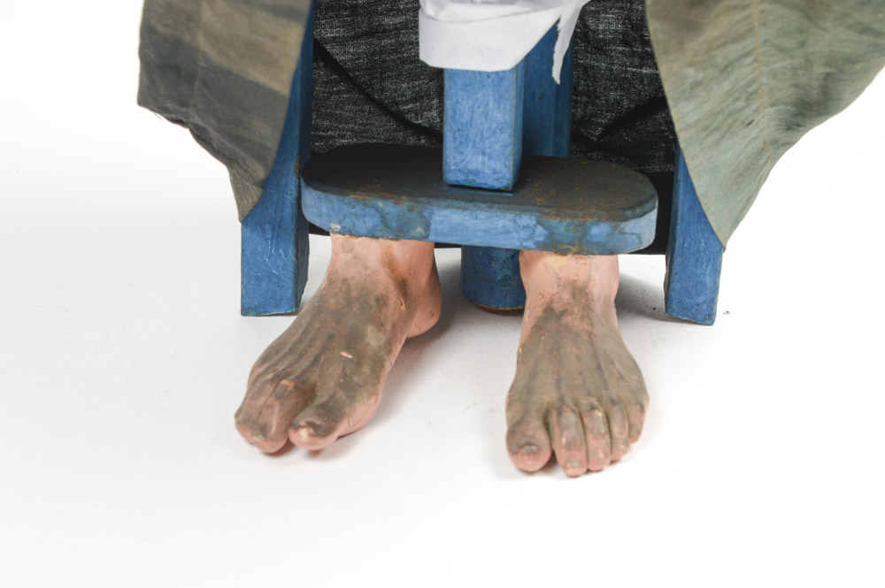 Fine 19th Century Santos of San Jacinto, in a Neo-Gothic Case