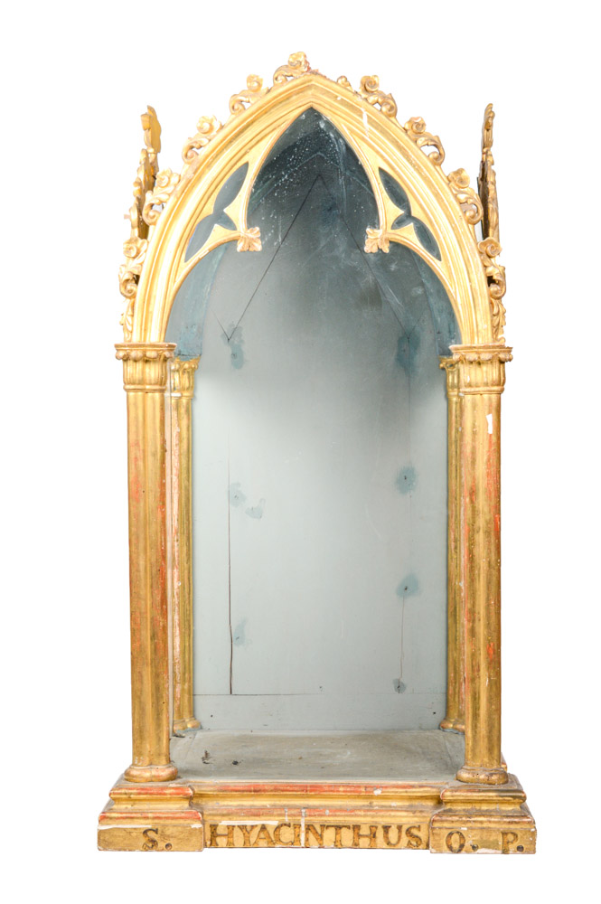 Fine 19th Century Santos of San Jacinto, in a Neo-Gothic Case