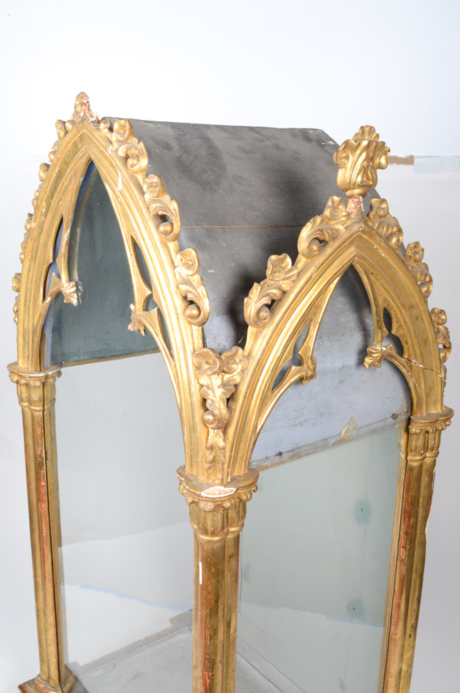 Fine 19th Century Santos of San Jacinto, in a Neo-Gothic Case