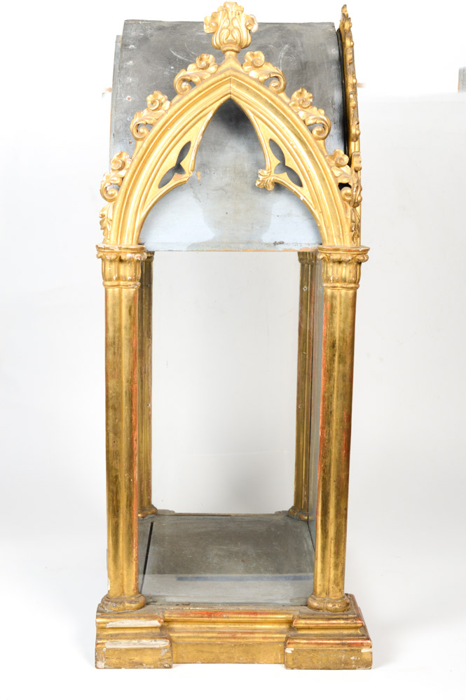 Fine 19th Century Santos of San Jacinto, in a Neo-Gothic Case