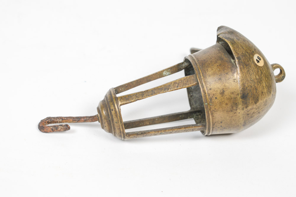 Antique Spanish Colonial Brass Oil Lamp