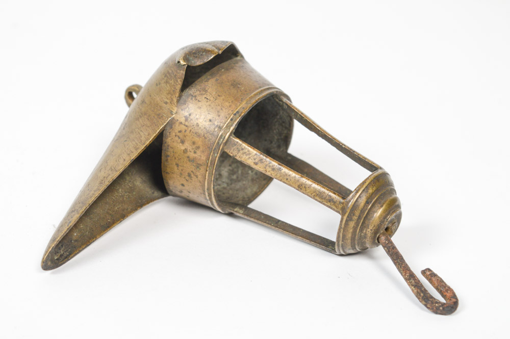 Antique Spanish Colonial Brass Oil Lamp