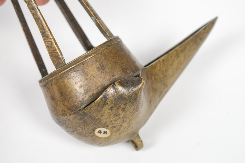 Antique Spanish Colonial Brass Oil Lamp