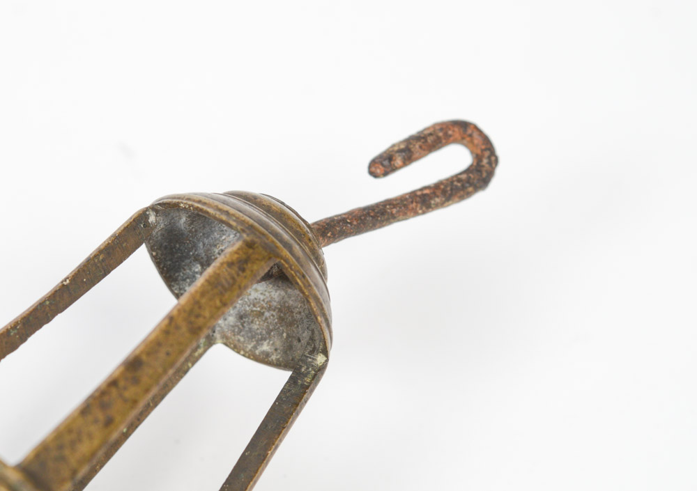 Antique Spanish Colonial Brass Oil Lamp