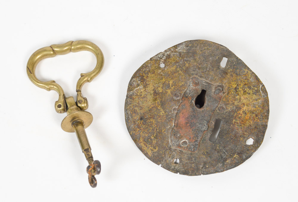 Antique Brass Door Knocker and Forged Lock
