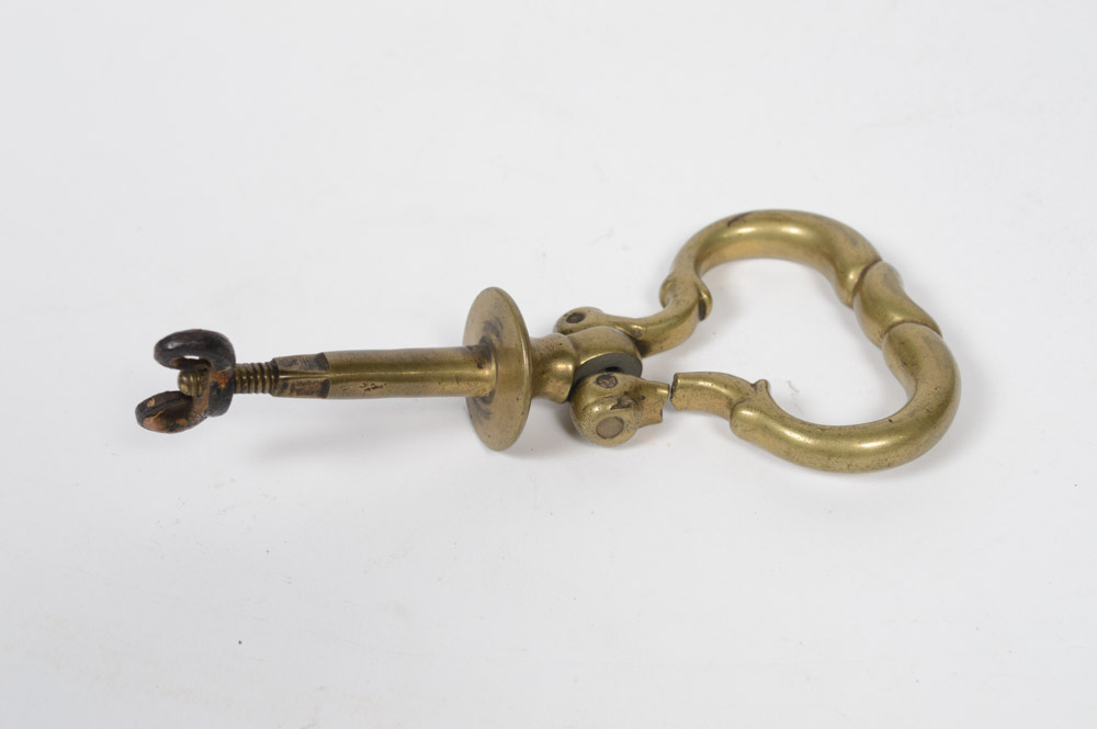 Antique Brass Door Knocker and Forged Lock