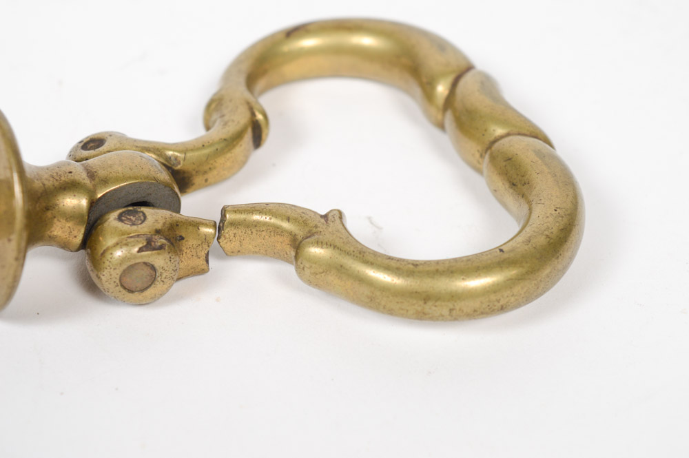 Antique Brass Door Knocker and Forged Lock