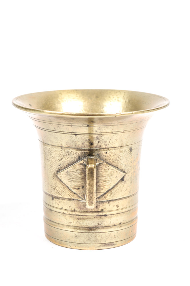 Antique Brass Mortar and Pestle