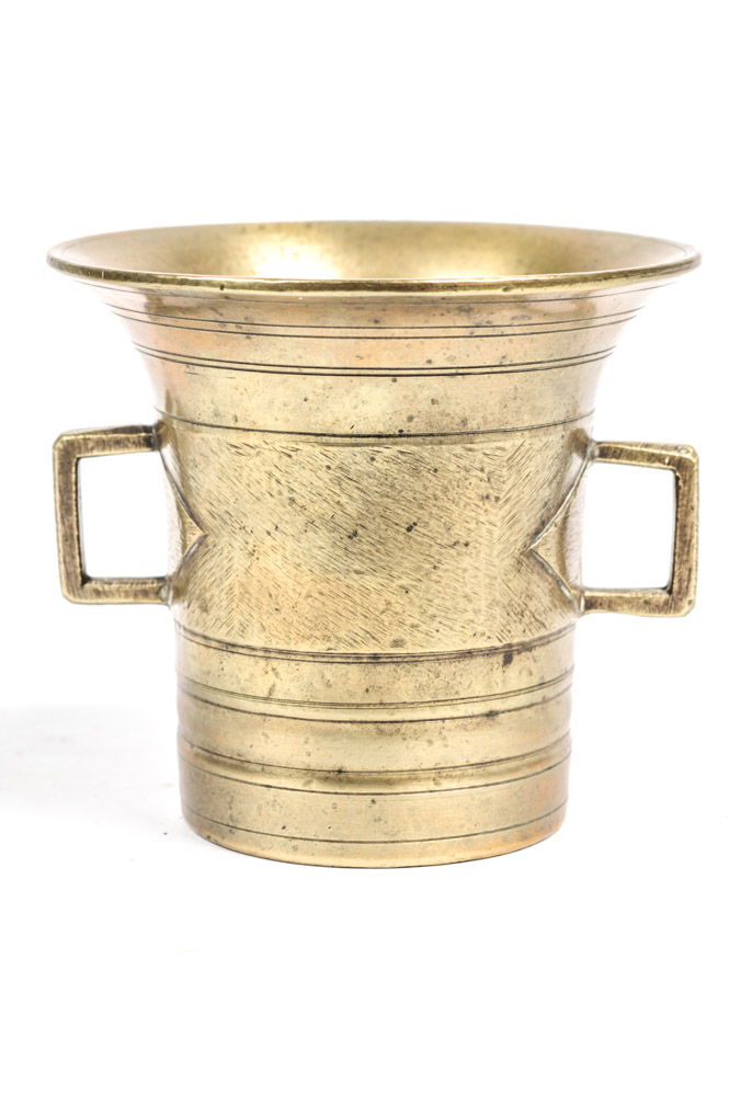 Antique Brass Mortar and Pestle