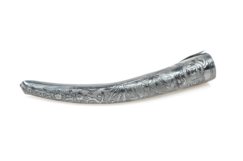 Late Qing Dynasty Sterling Silver Fingernail Guard