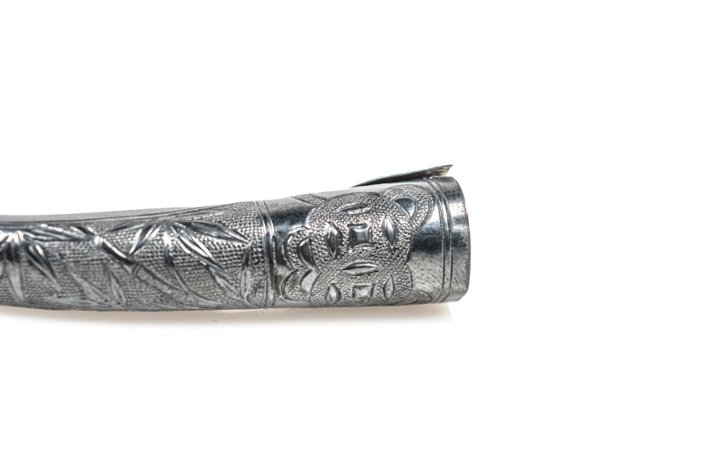 Late Qing Dynasty Sterling Silver Fingernail Guard