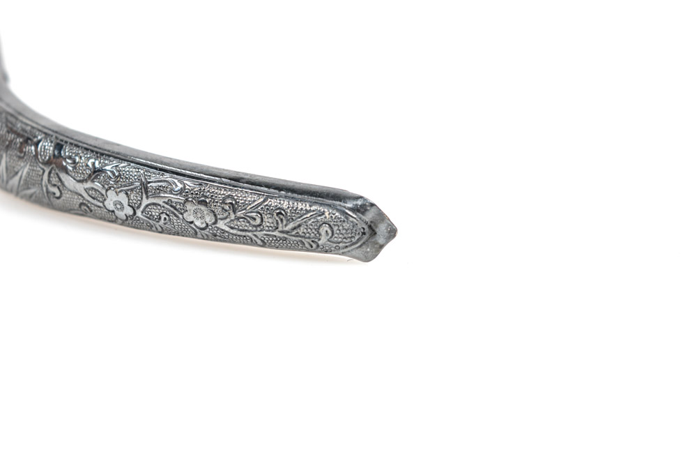 Late Qing Dynasty Sterling Silver Fingernail Guard