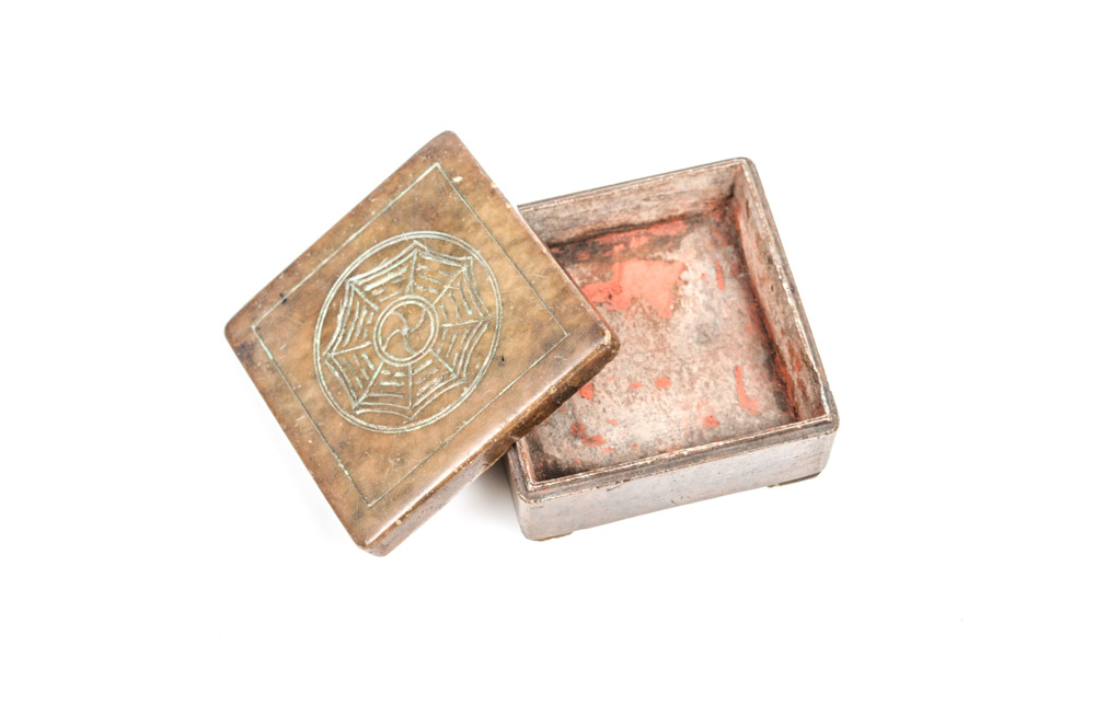 Antique Chinese Carved Agate Box