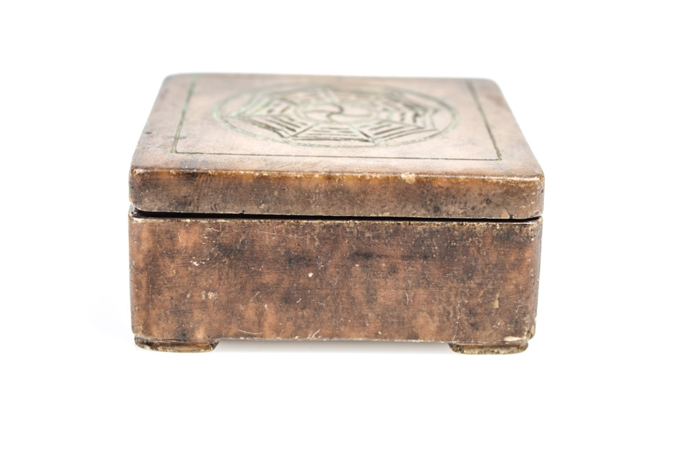 Antique Chinese Carved Agate Box