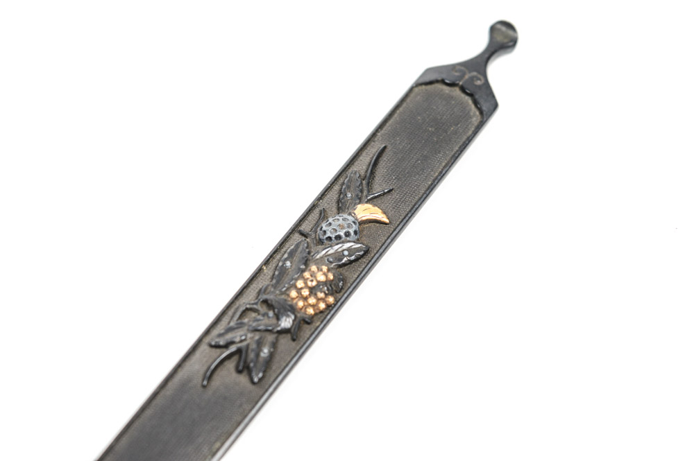 Antique Japanese Metal Kogai Hair Arranger Sword Accessory