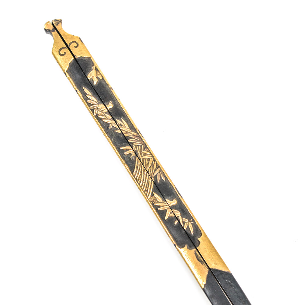 Antique Japanese Metal Wari-Kogai Sword Accessory