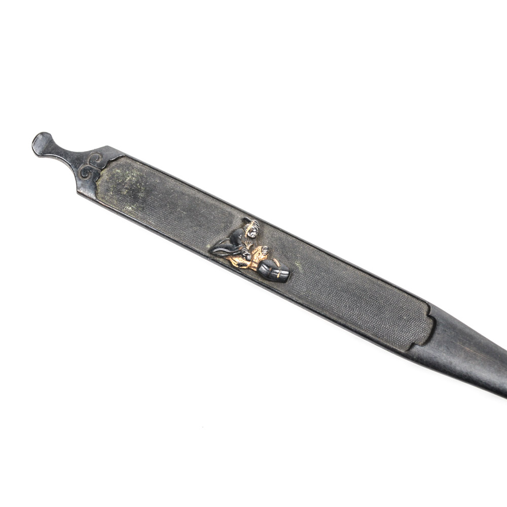 Antique Japanese Metal Kogai Hair Arranger Sword Accessory