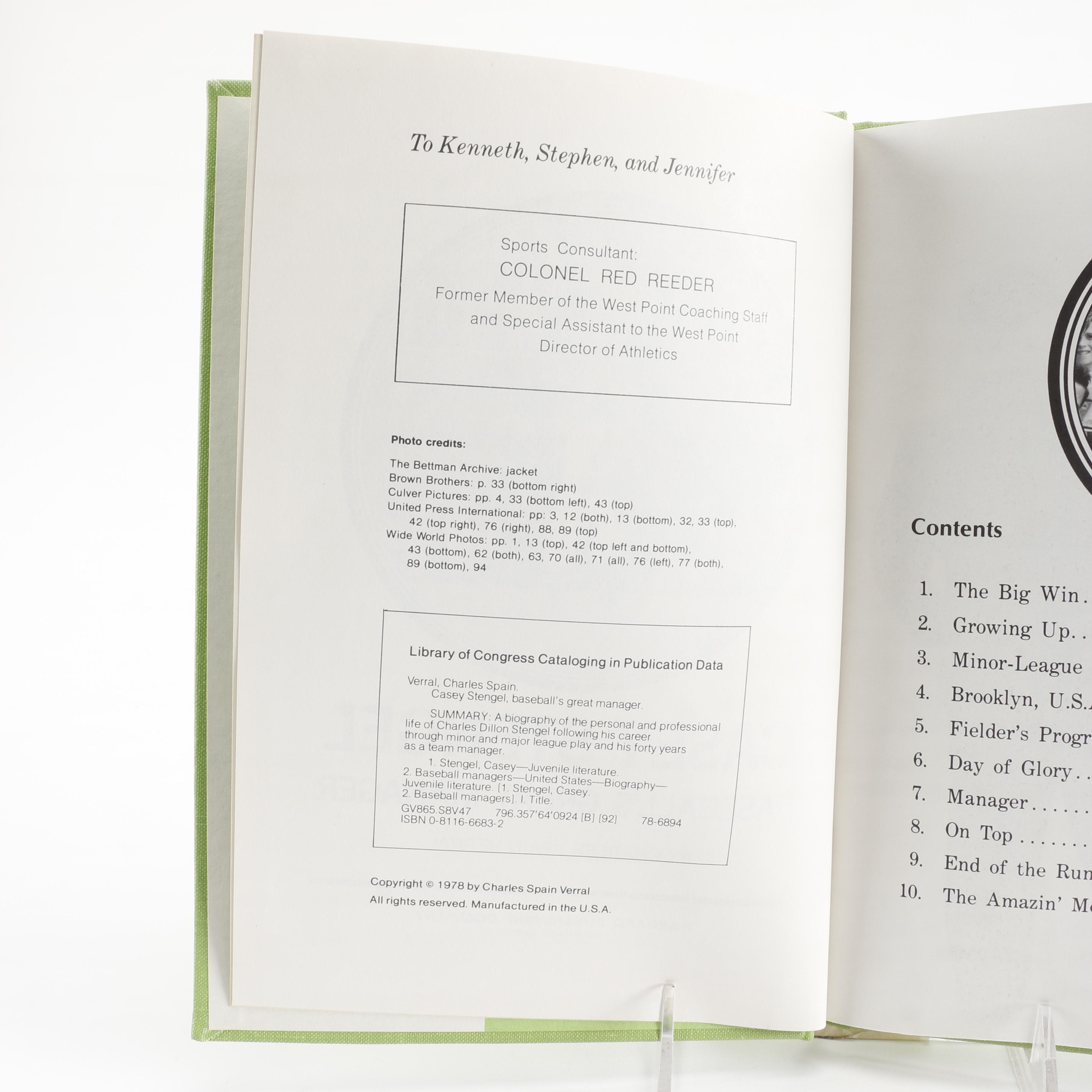 Vintage Baseball Themed Books