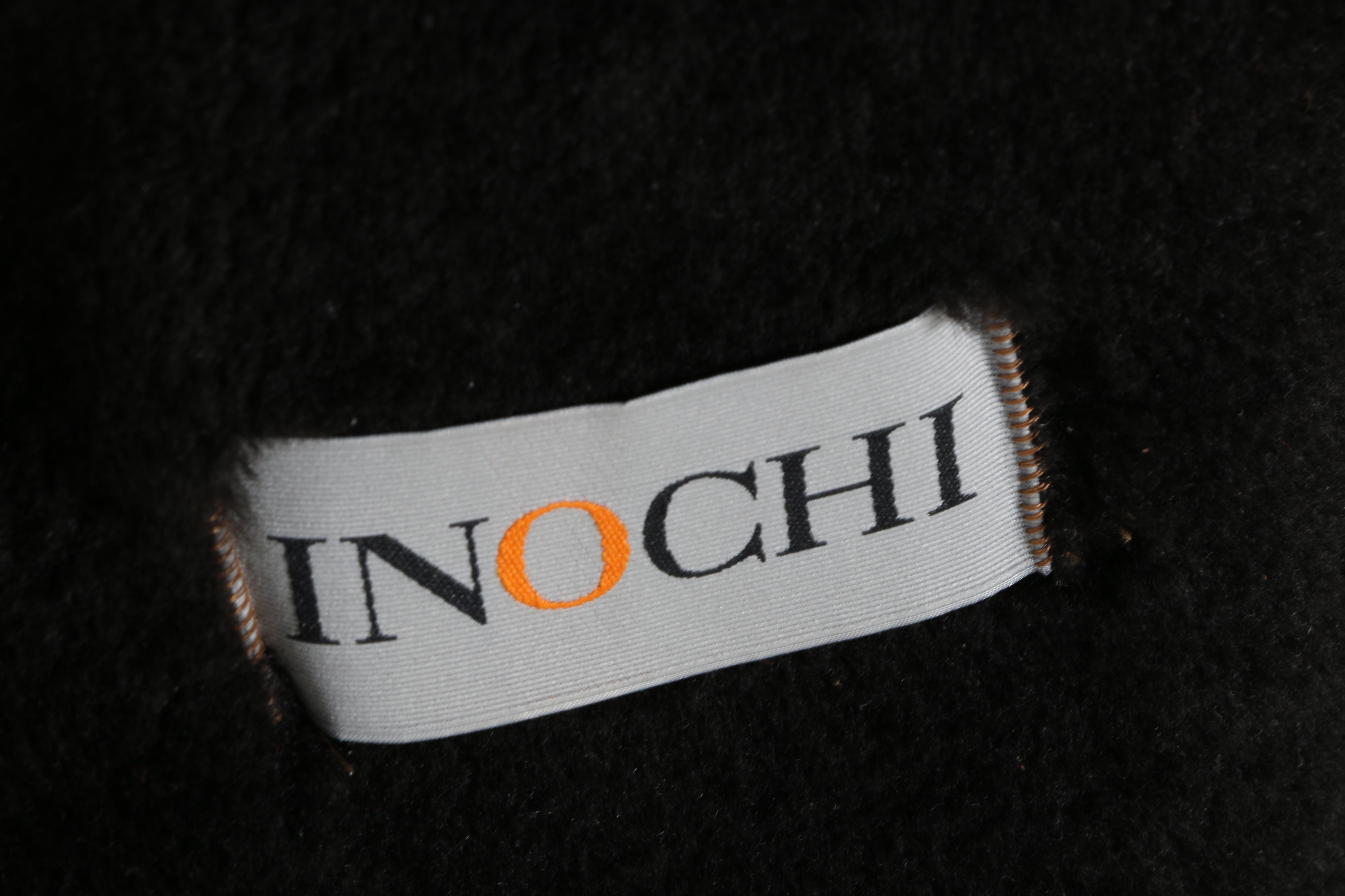 INOCHI Suede and Lamb Coat With Fox Collar