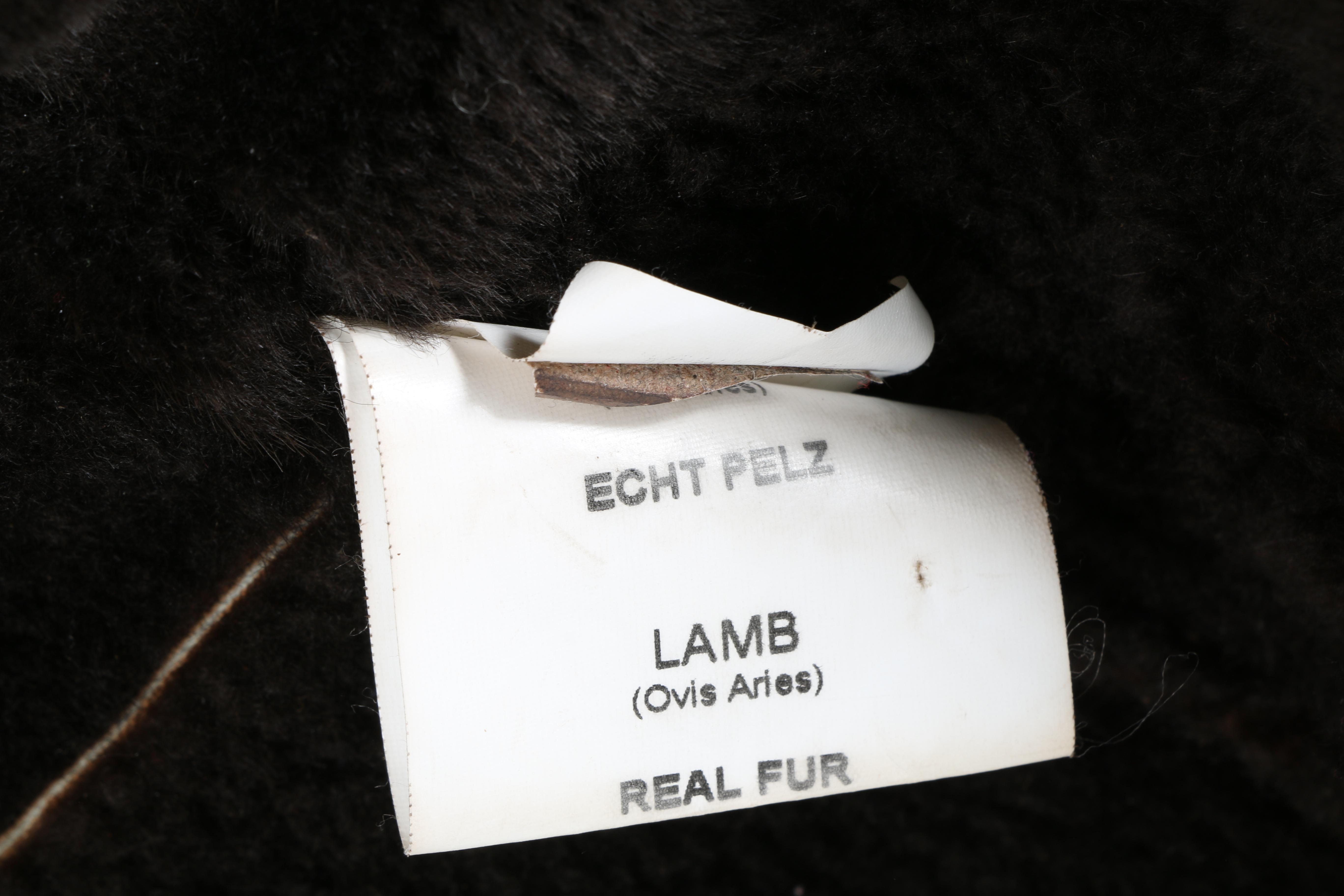 INOCHI Suede and Lamb Coat With Fox Collar