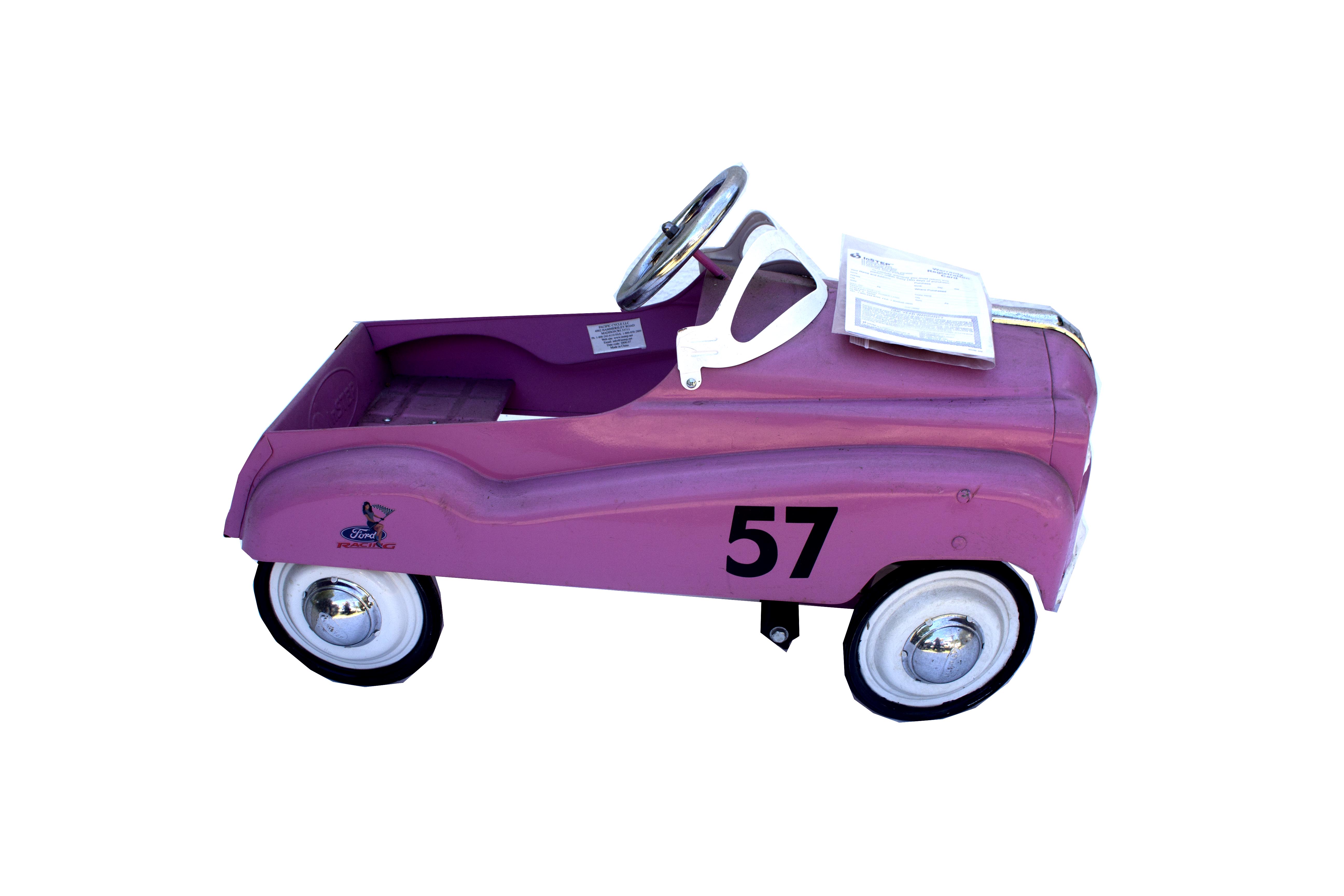 Pink InStep Ford Vintage Reproduction Pedal Car