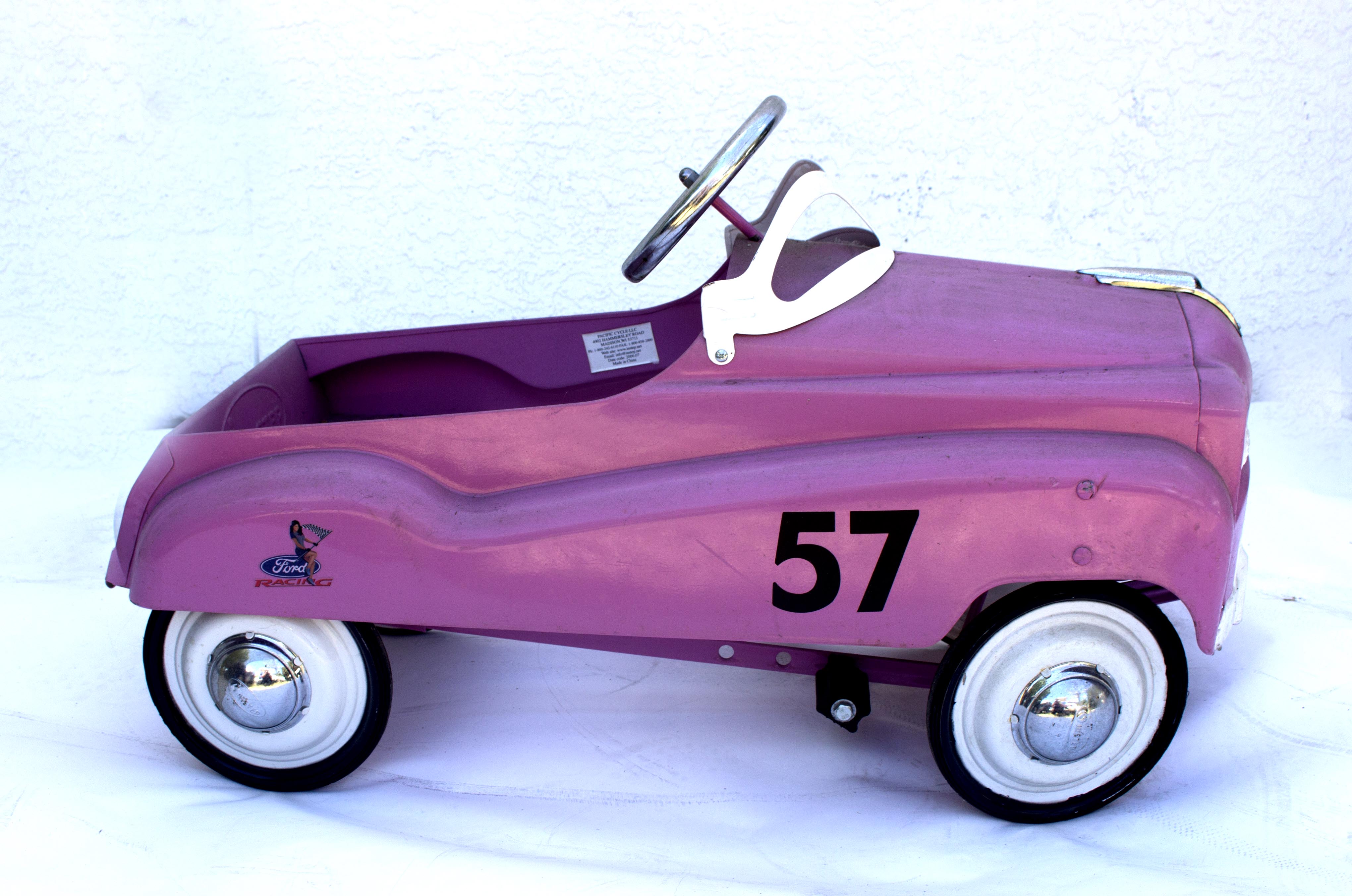 Pink InStep Ford Vintage Reproduction Pedal Car