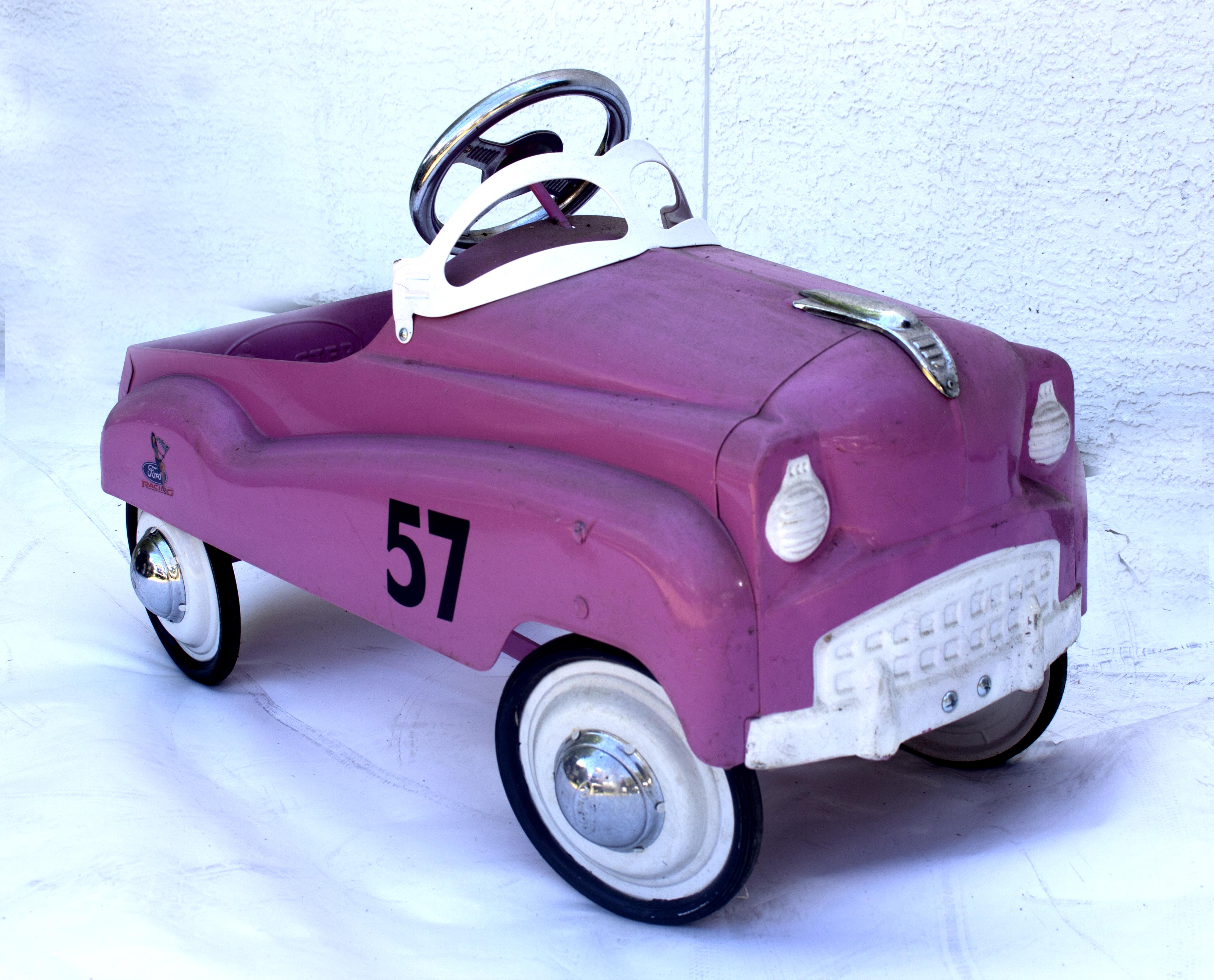 Pink InStep Ford Vintage Reproduction Pedal Car