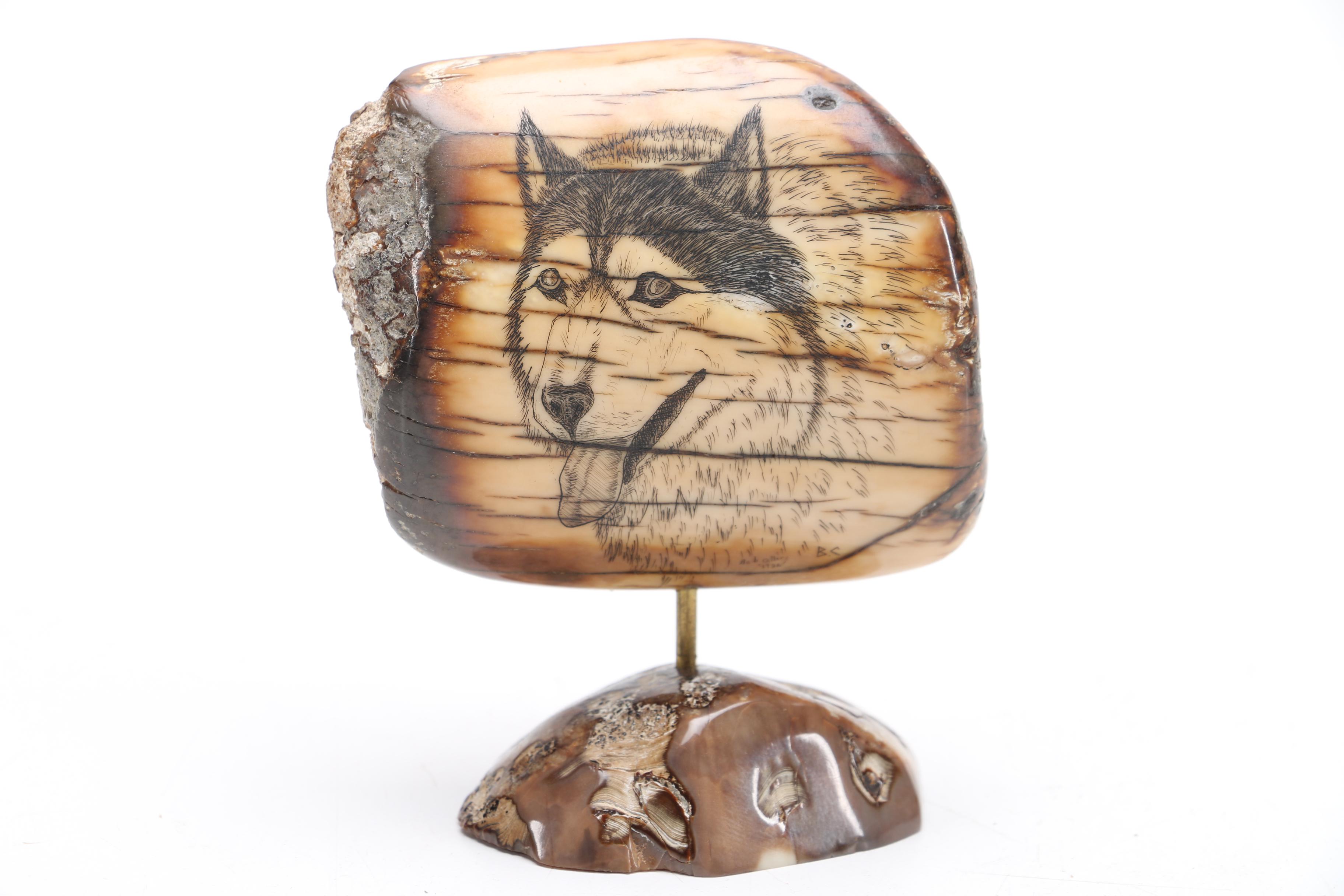 Scrimshaw and Wood Pipe